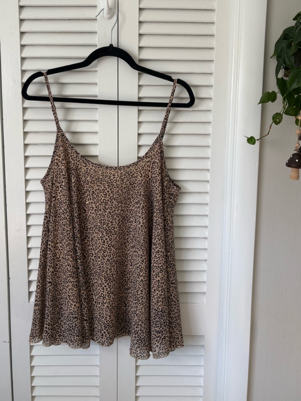 UMGEE - Leopard Print Spaghetti Strap Cami - MEDIUM